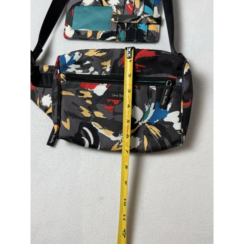 Vera Bradley ReActive Splash Floral Belt Bag Fanny Pack + RFID Card Case